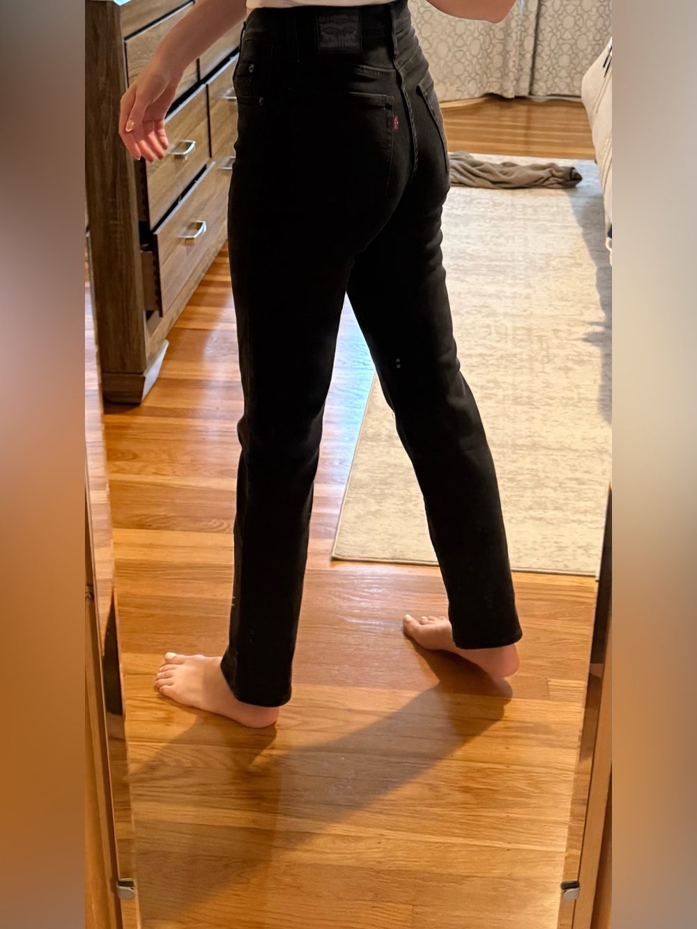 Levi's Black Straight-Leg High-Rise Jeans